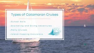 Infographic image of types of catamaran cruises