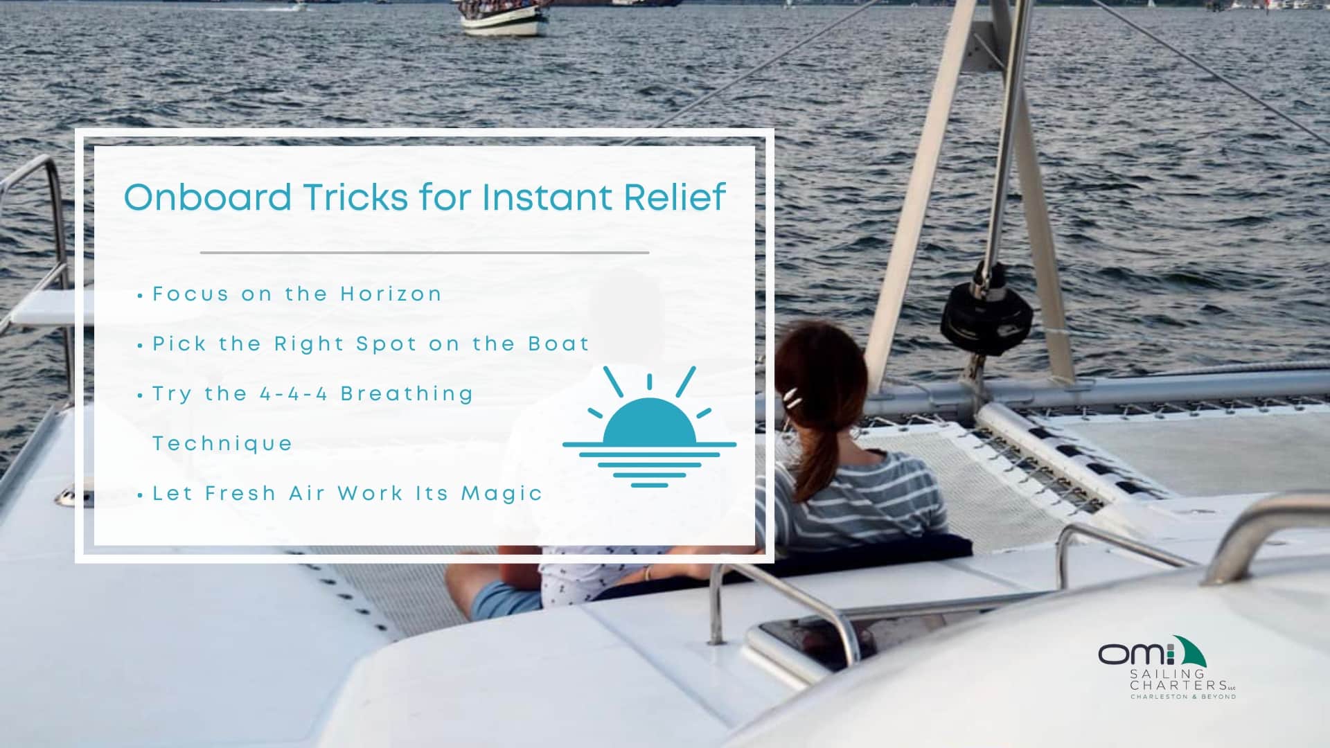 Infographic image of onboard tricks for instant relief
