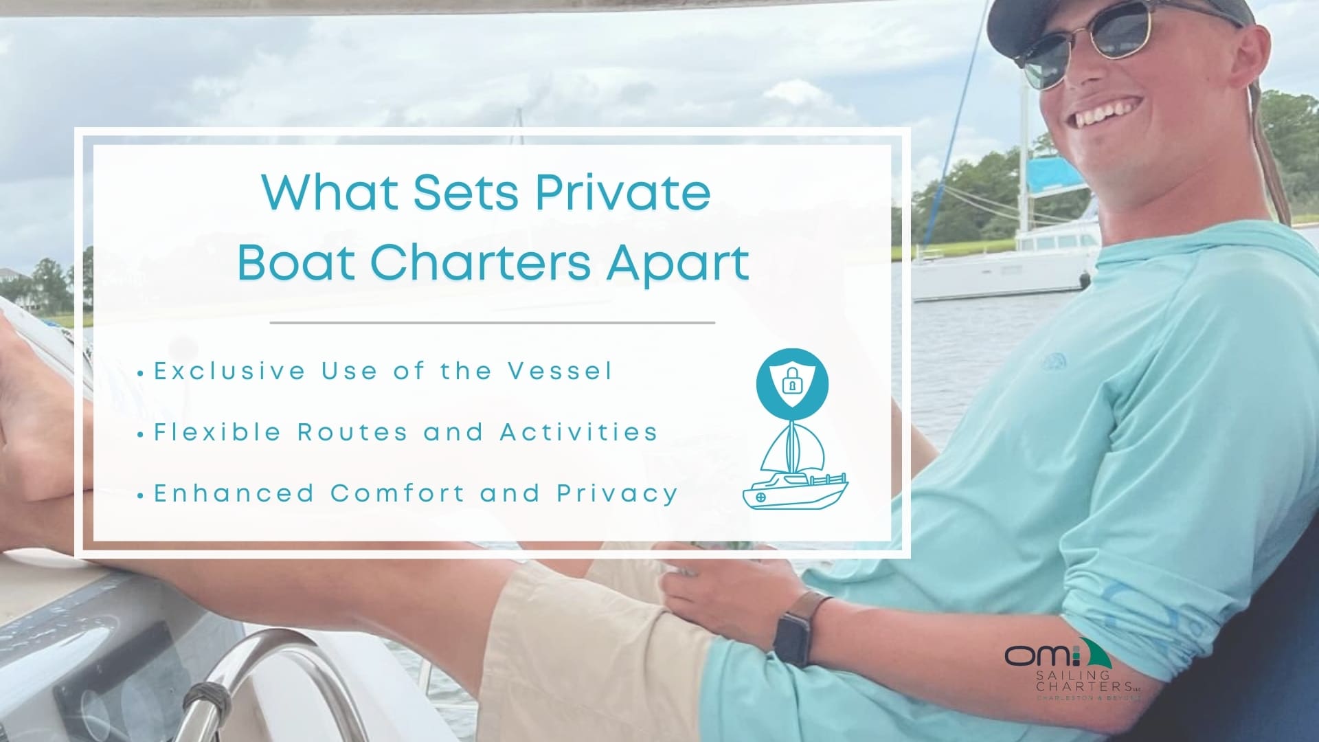 Infographic image of what sets private boat charters apart