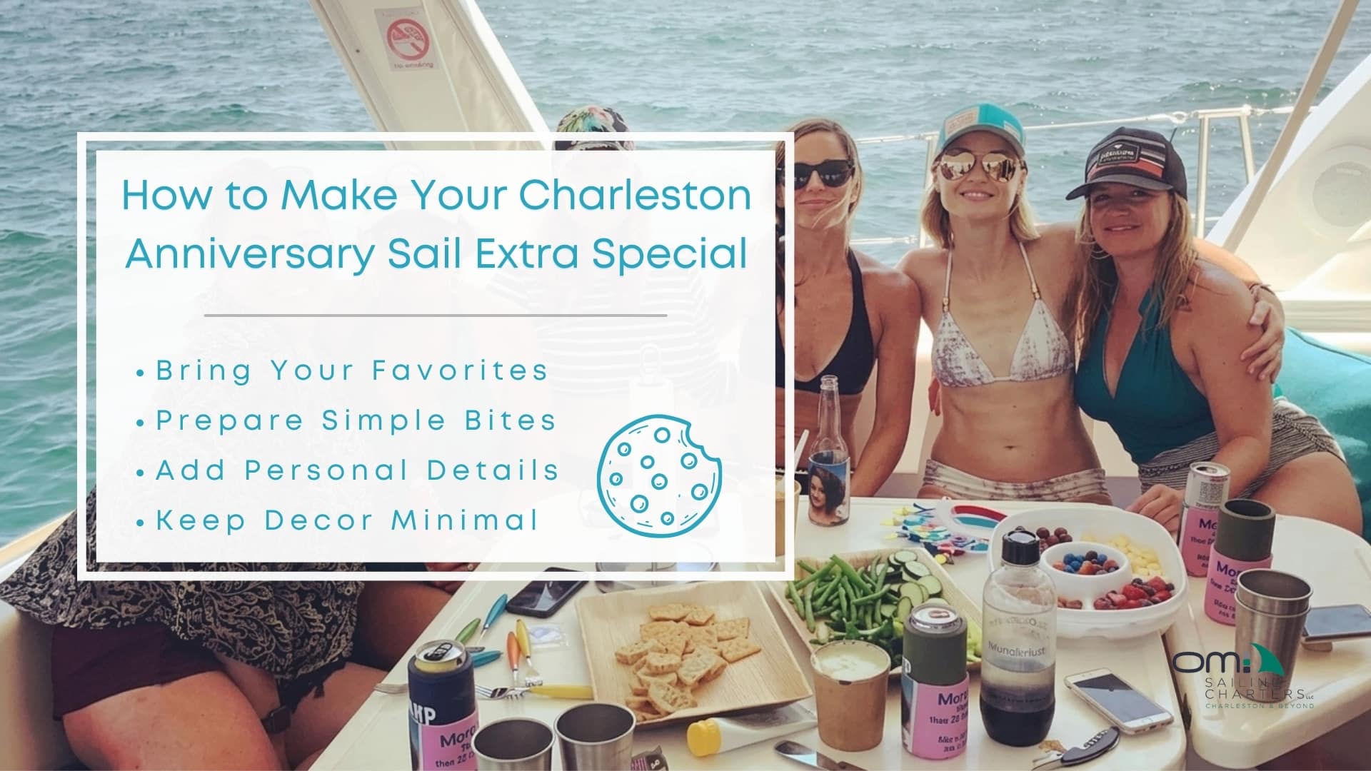 Infographic image of how to make your Charleston anniversary sail extra special